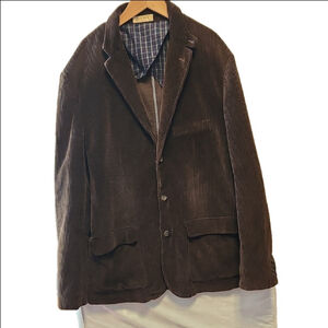 J.Crew Holmes Sportcoat Brown Corduroy Suede Elbow Patch Old Money XL T